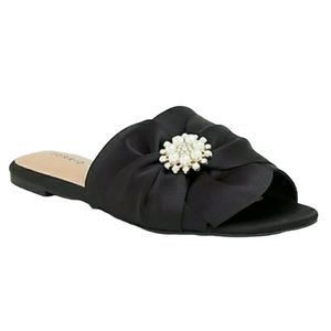 Torrid Satin Embellished Slides Size 10